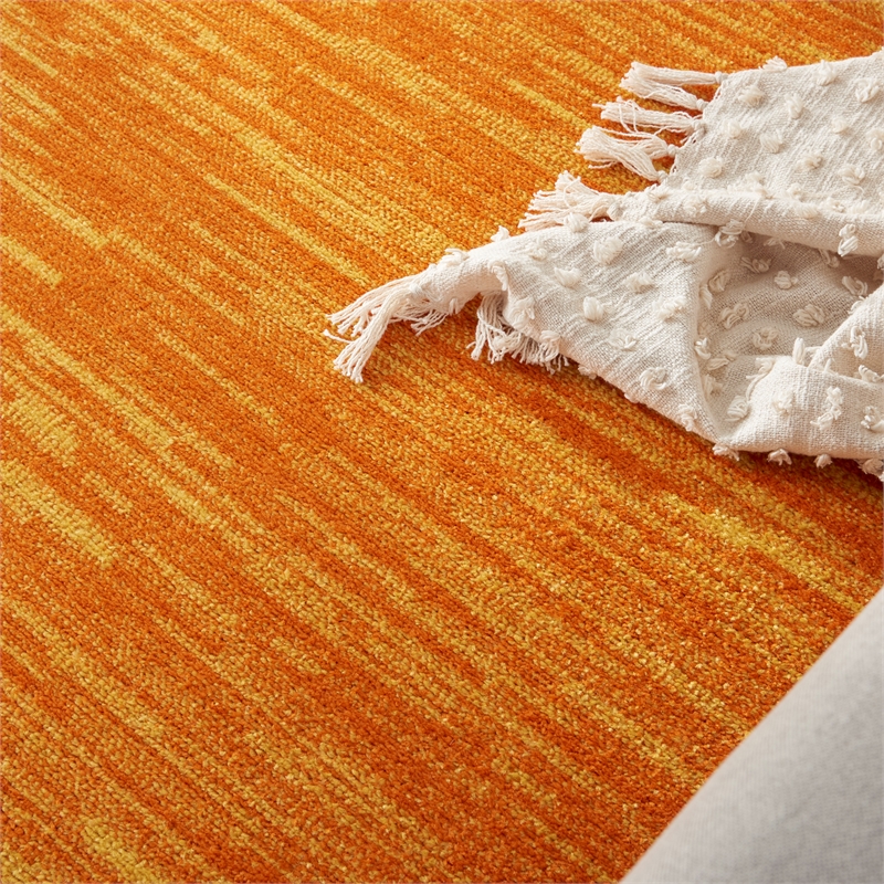 Pemberly Row 6' x Round Sunburst Fabric Outdoor Area Rug (6' Round)