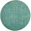 Pemberly Row 8' x Round Blue Green Fabric Outdoor Area Rug (8' Round)