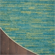 Pemberly Row 8' x Round Blue Green Fabric Outdoor Area Rug (8' Round)