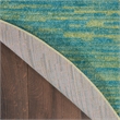 Pemberly Row 8' x Round Blue Green Fabric Outdoor Area Rug (8' Round)