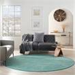 Pemberly Row 8' x Round Blue Green Fabric Outdoor Area Rug (8' Round)