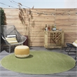 Pemberly Row 8' x Round Green Fabric Outdoor Area Rug (8' Round)