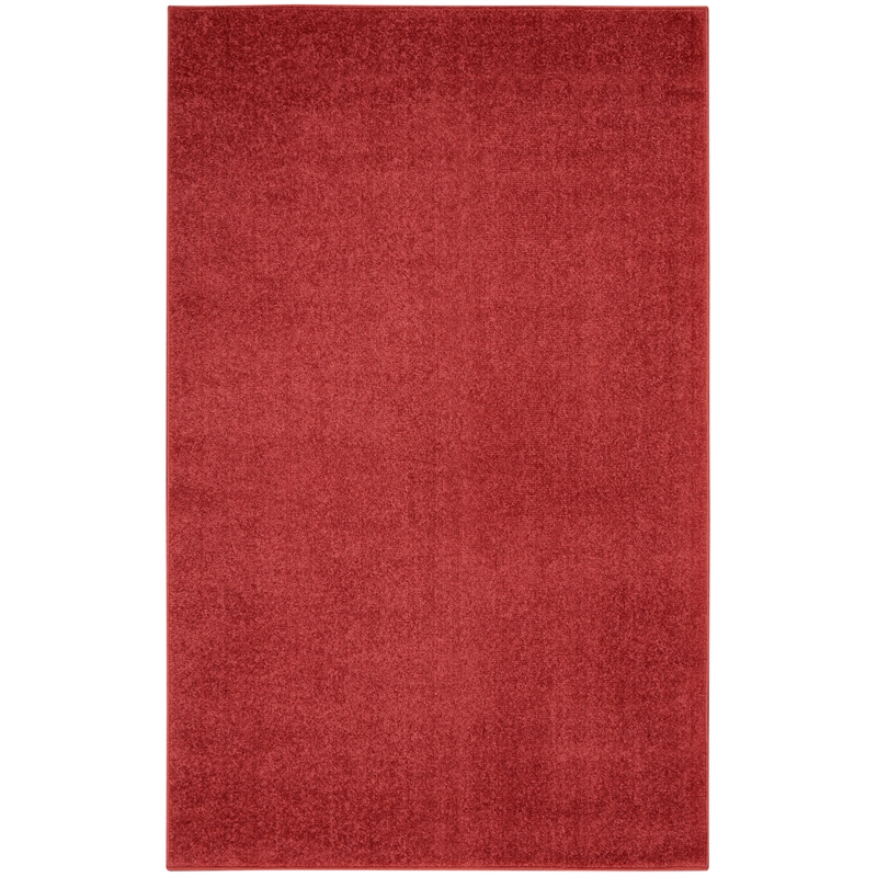 Pemberly Row 3' x 5' Brick Red Fabric Outdoor Area Rug (3' x 5')