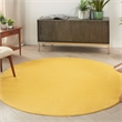 Pemberly Row 6' x Round Yellow Fabric Outdoor Area Rug (6' Round)