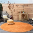 Pemberly Row 8' x Round Sunburst Fabric Outdoor Area Rug (8' Round)