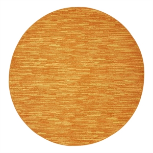 Pemberly Row 8' x Round Sunburst Fabric Outdoor Area Rug (8' Round)