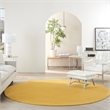 Pemberly Row 8' x Round Yellow Fabric Outdoor Area Rug (8' Round)