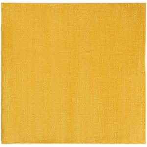 Pemberly Row 7' x Square Yellow Fabric Outdoor Area Rug (7' Square)