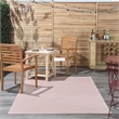 Pemberly Row Contemporary 5' x 7' Pink Fabric Outdoor Area Rug (5' x 7')