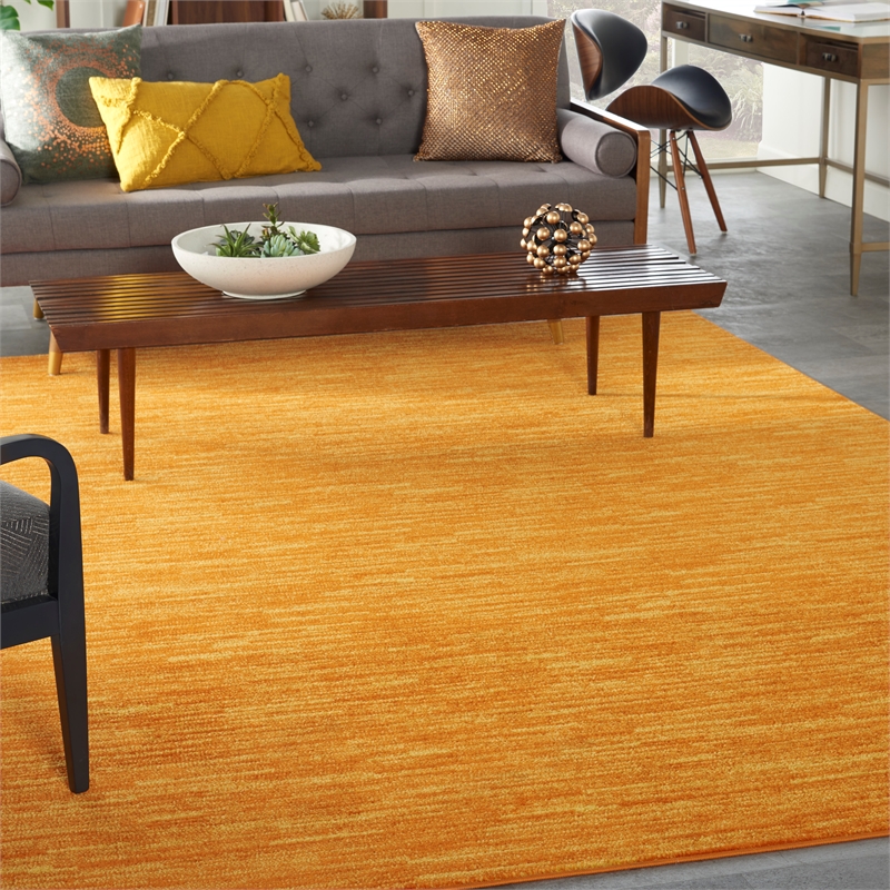 Pemberly Row 7' x 10' Sunburst Fabric Outdoor Area Rug (7' x 10')
