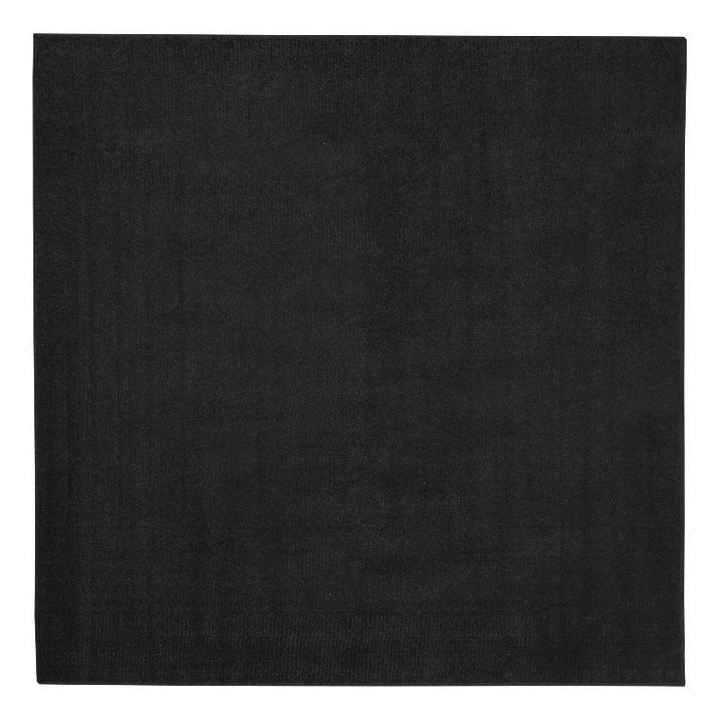 Pemberly Row 7' x Square Black Fabric Outdoor Area Rug (7' Square)