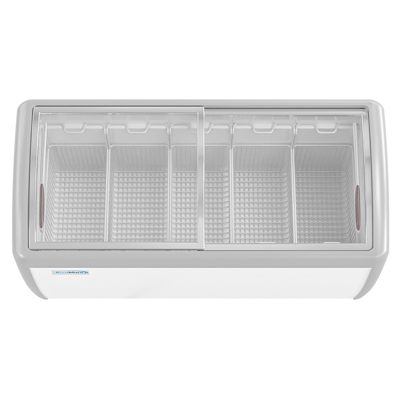 Pemberly Row Contemporary 60 in. Display Ice Cream Freezer-16 cu ft.