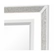 Pemberly Row Crystal Modern Mirror made with Wood Finished in White