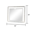 Pemberly Row Crystal Modern Mirror made with Wood Finished in White