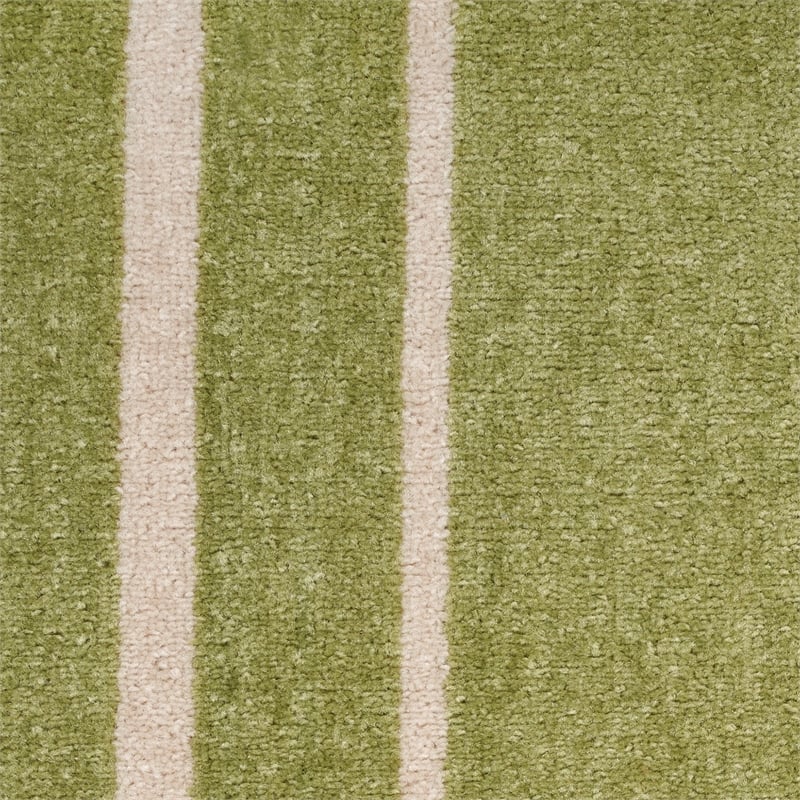 Pemberly Row 8' x 10' Green Ivory Contemporary Indoor/Outdoor Rug
