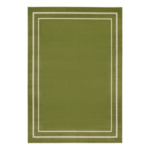 Pemberly Row 8' x 10' Green Ivory Contemporary Indoor/Outdoor Rug