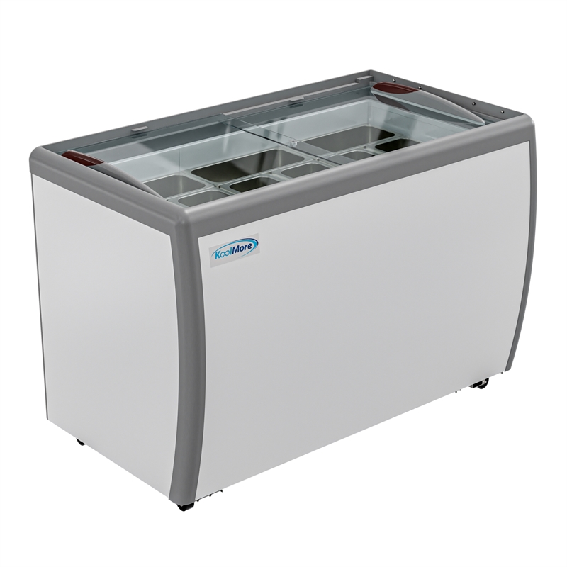 Pemberly Row 13 cu. ft. Commercial Gelato Dipping Cabinet - Clear Display Case