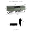 Pemberly Row Wood Multi-Storage TV Stand in Sage Green and Black