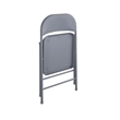 Pemberly Row Contemporary Vinyl Folding Chair in Grey (4-Pack)