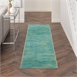 Pemberly Row Contemporary Fabric 20' Runner Blue Green Area Rug