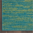 Pemberly Row Contemporary Fabric 16' Runner Blue Green Area Rug