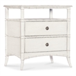 Pemberly Row Traditional Nightstand in White Wood with 2 Drawers
