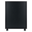 Pemberly Row Bins and Drawers Storage Mobile Cabinet Black Finish