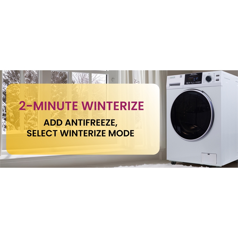 Pemberly Row All-in-One Washer Dryer w/ Pet Cycle - 1.62cf/15lbs+Portability Kit