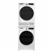 Pemberly Row Stackable Washer 2.2 cf 110 V Dryer 4 Cf 220V with Stacking Shelf