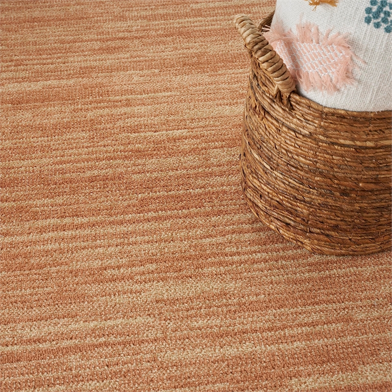 Pemberly Row Modern / Contemporary Fabric 8' x 10' Rust Area Rug