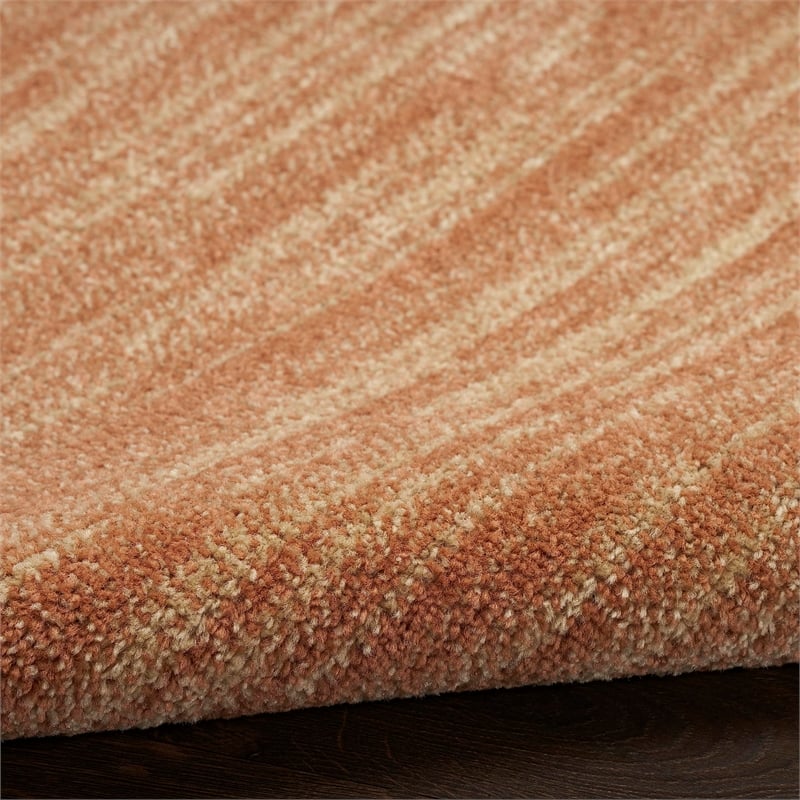 Pemberly Row Modern / Contemporary Fabric 7' x 10' Rust Area Rug