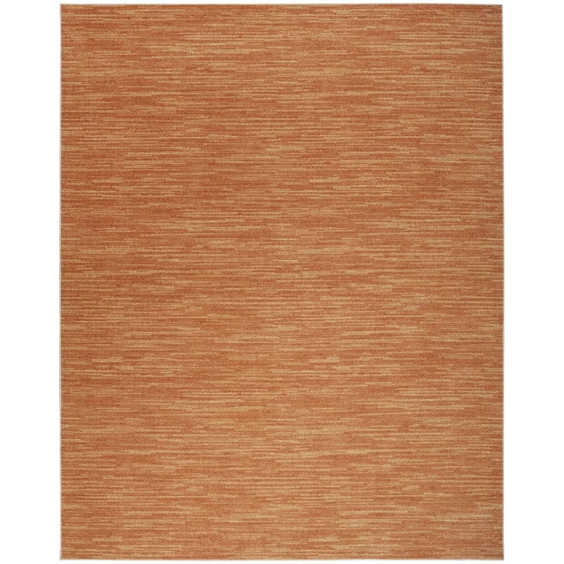 Pemberly Row Modern / Contemporary Fabric 7' x 10' Rust Area Rug
