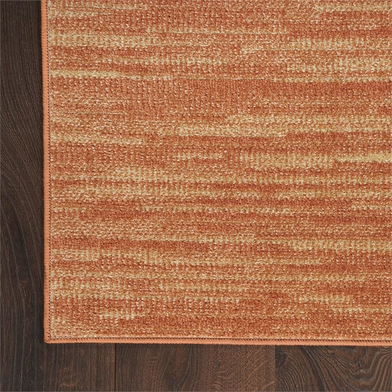 Pemberly Row Modern / Contemporary Fabric 7' x 10' Rust Area Rug