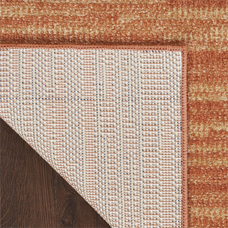 Pemberly Row Modern / Contemporary Fabric 6' x 9' Rust Area Rug
