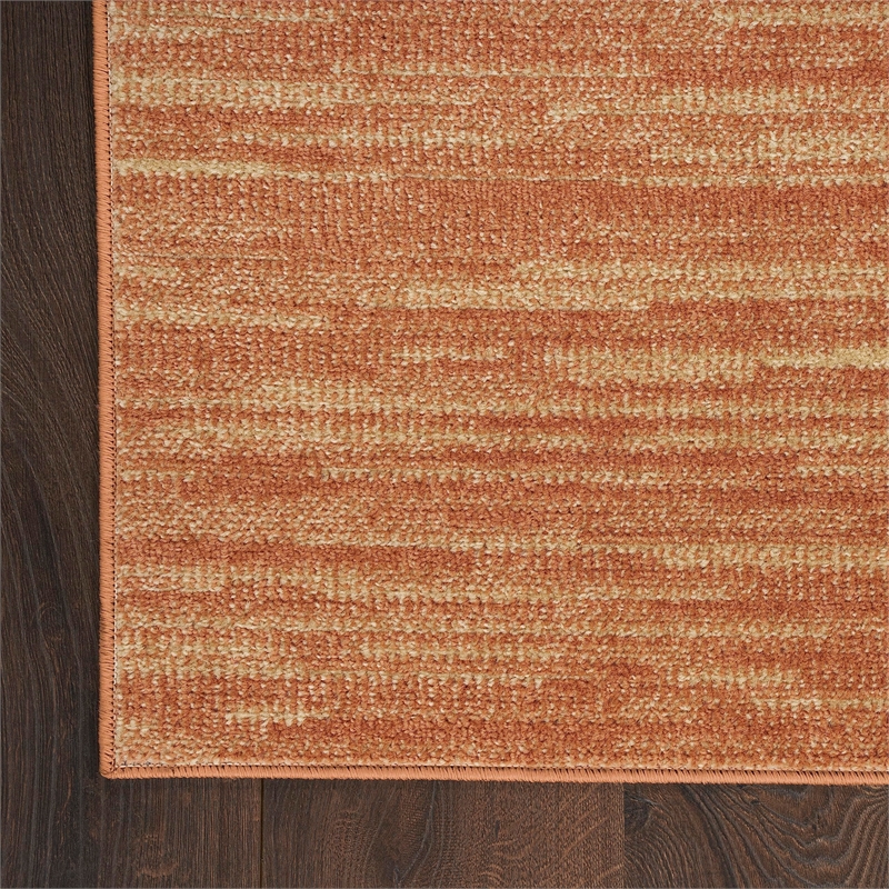 Pemberly Row Modern / Contemporary Fabric 6' x 9' Rust Area Rug