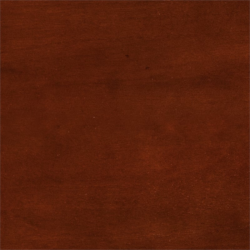 Pemberly Row Contemporary Wood Sleigh King Panel Bed in Cherry