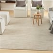 Pemberly Row Contemporary 7' x 10' Fabric Ivory Gold Area Rug