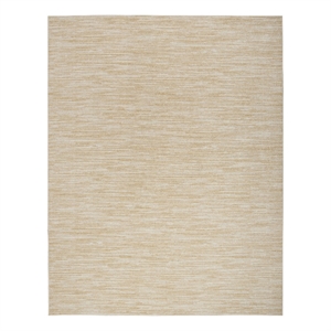 Pemberly Row Contemporary 7' x 10' Fabric Ivory Gold Area Rug