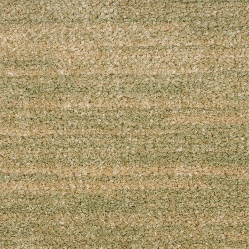 Pemberly Row Contemporary 6' x 9' Fabric Green Gold Area Rug
