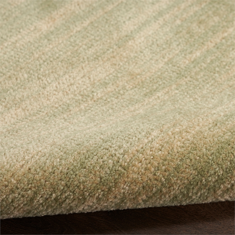 Pemberly Row Contemporary 7' x 10' Fabric Green Gold Area Rug