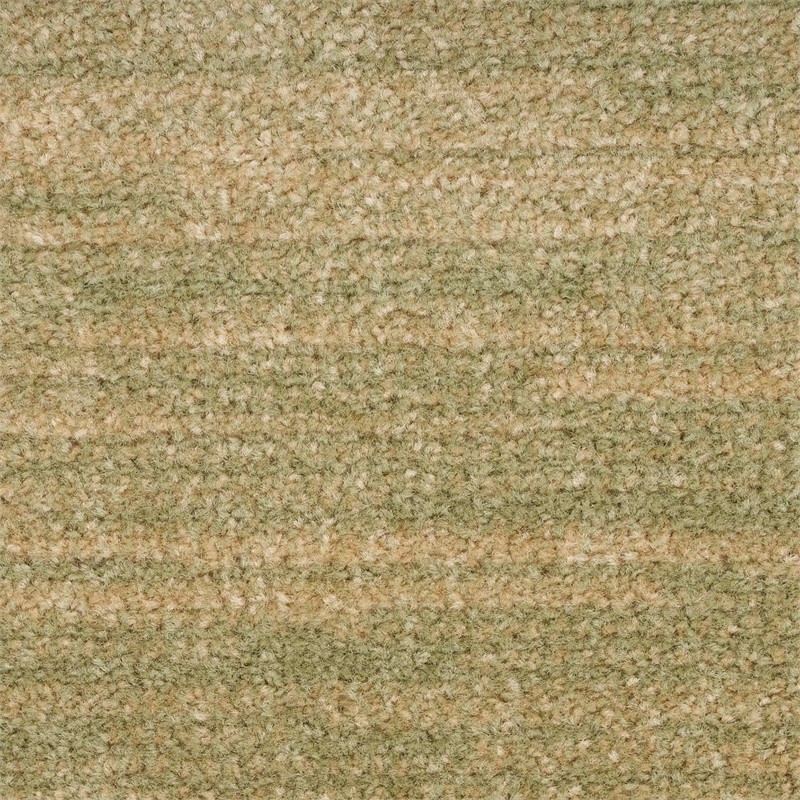 Pemberly Row Contemporary 8' x 10' Fabric Green Gold Area Rug