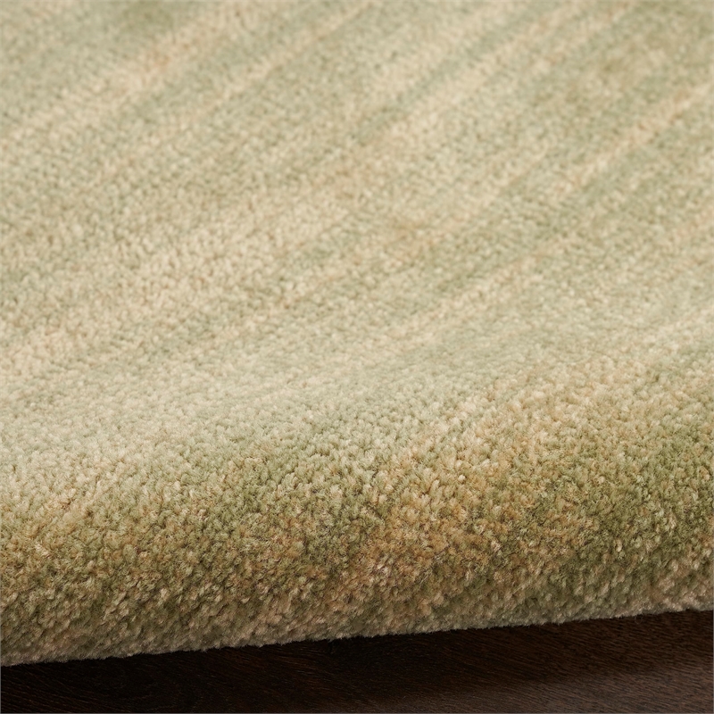 Pemberly Row Contemporary 8' x 10' Fabric Green Gold Area Rug