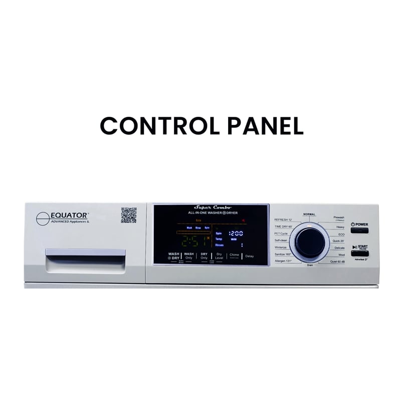 Pemberly Row All-in-One Washer Dryer VENTED-DRY FASTER than Condense 15lb 110V