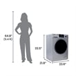 Pemberly Row All-in-One Washer Dryer VENTED-DRY FASTER than Condense 15lb 110V