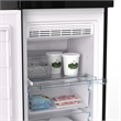 Pemberly Row Contemporary Retro Refrigerator-Freezer Set in Black