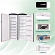 Pemberly Row Contemporary Retro Refrigerator-Freezer Set in Black