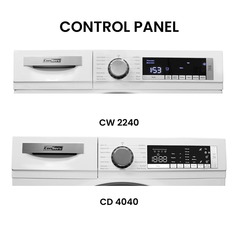 Pemberly Row Luxury Washer 2.2cf 110V+Condensing Dryer 4cf 220V