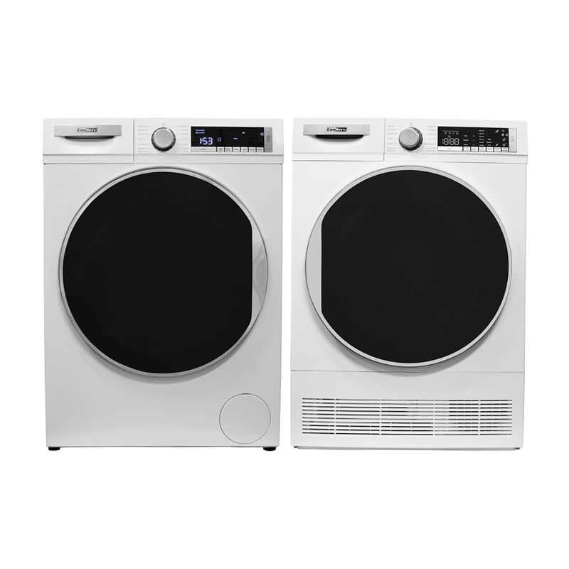 Pemberly Row Luxury Washer 2.2cf 110V+Condensing Dryer 4cf 220V