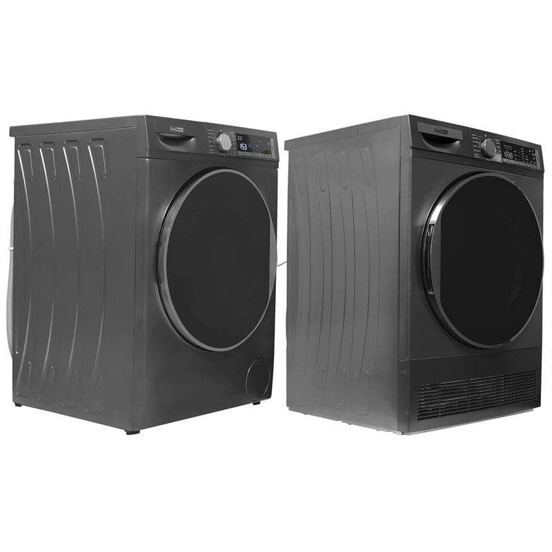 Pemberly Row Luxury Washer 2.2cf 110V+Condensing Dryer 4cf 220V