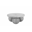 Pemberly Row Round Coffee Table Small In Light Grey Concrete